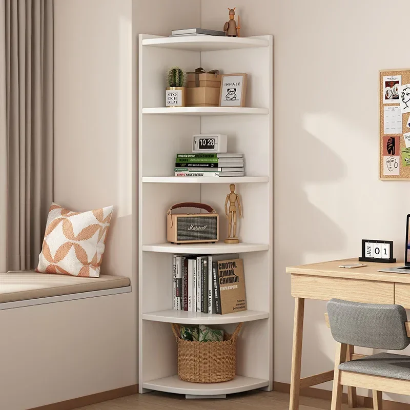 New model Bookshelf Floor-to-ceiling wall multi-layer storage locker Corner cabinet Living room display shelf Bookcase