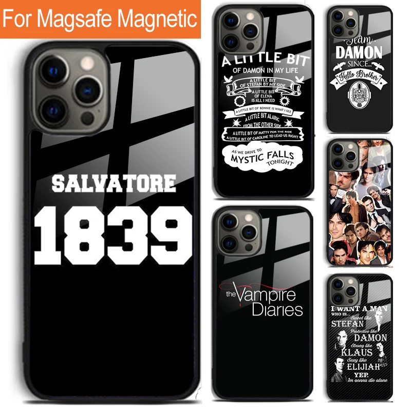 American TV The Vampire Diaries 1839 Phone Case For iPhone 16 15 14 13 12 Pro Max Plus Magsafe Magnetic Wireless Charging Cover