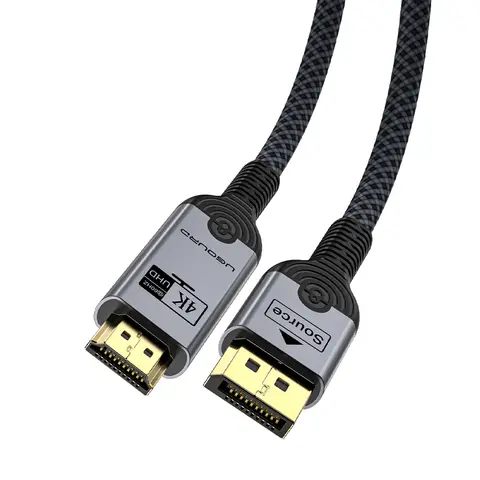 UGOURD 4K DP to HDMI 2.0 compatible Cable 4K60Hz DisplayPort to HD Adapter Display Port Video Audio for PC TV Projector Laptop