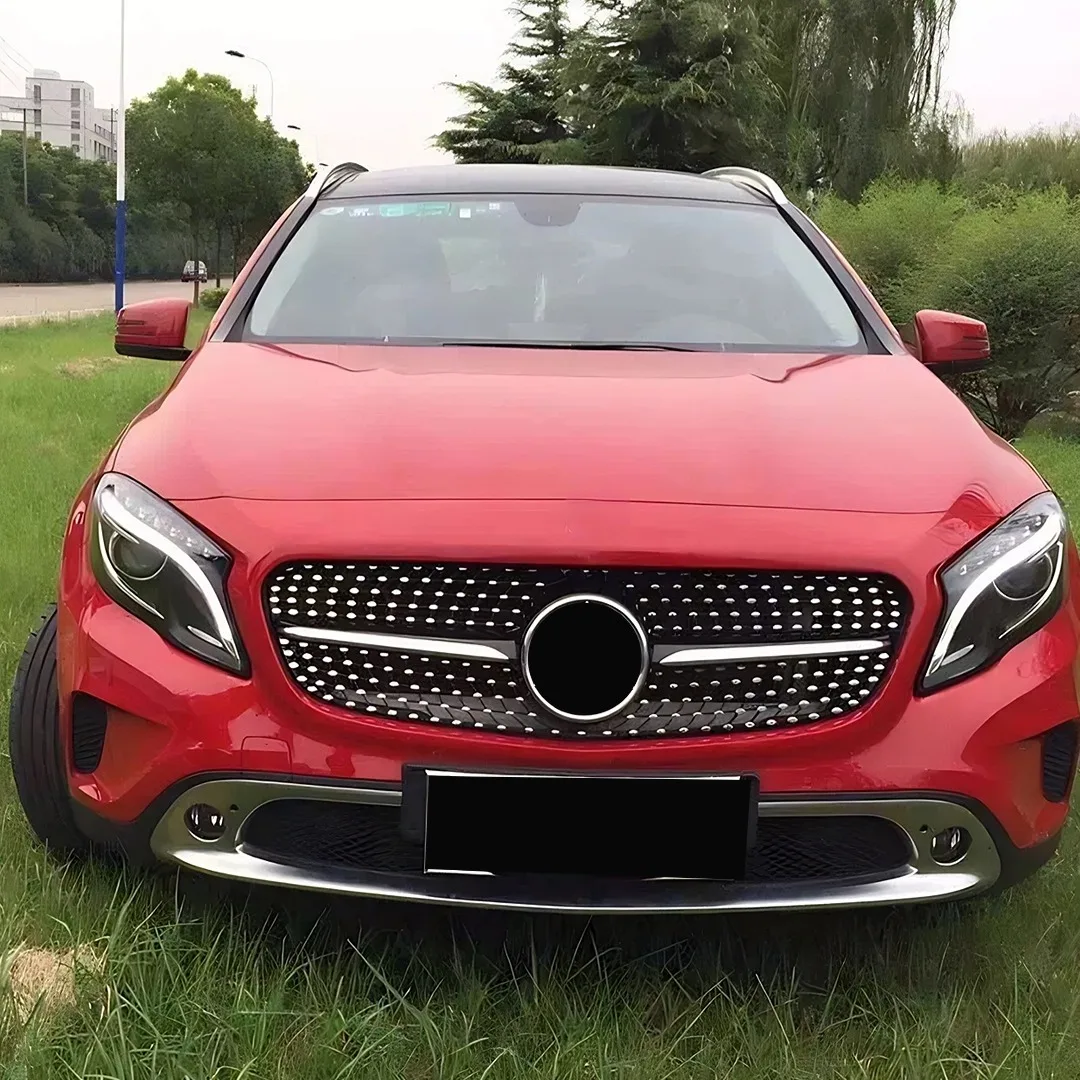 Front Inlet Bumper Grille Grill Mask Grid Body Kit Tuning Accessories Mesh For Mercedes Benz GLA X156 2014-2019 GT Diamond Style