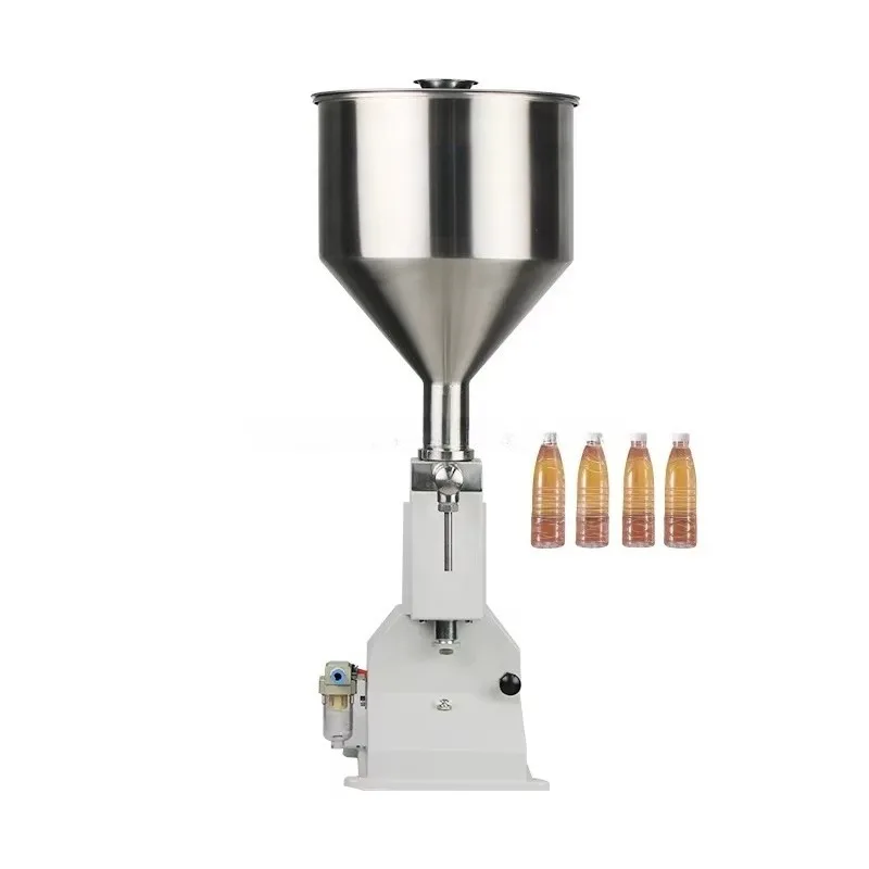 Manual pneumatic 5-50ml hair cream honey liquid, cream bottle hot sauce bottle filling machine