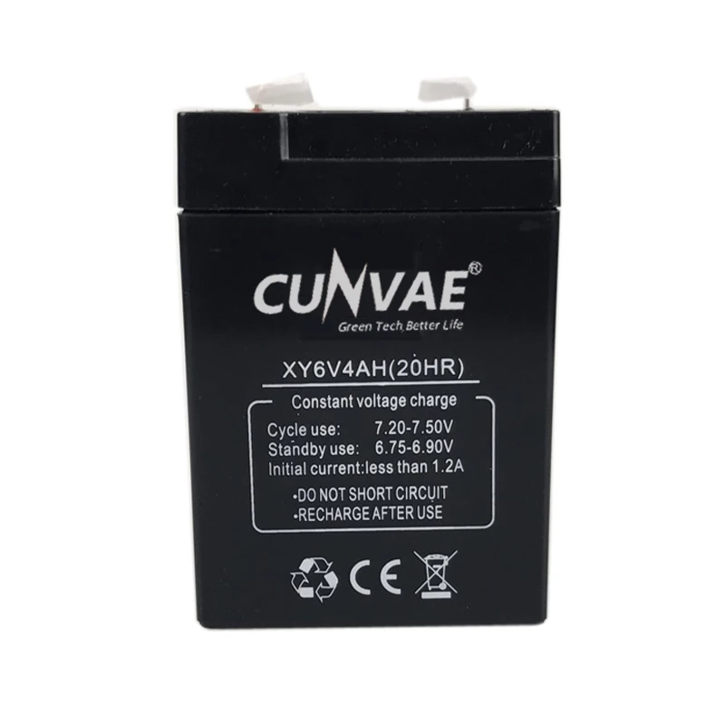 6V 4AH Battery Lead Acid Rechargeable Storage Batteries Power Supply for Children's Car Desk Lamp LED Lights Electronic Scales