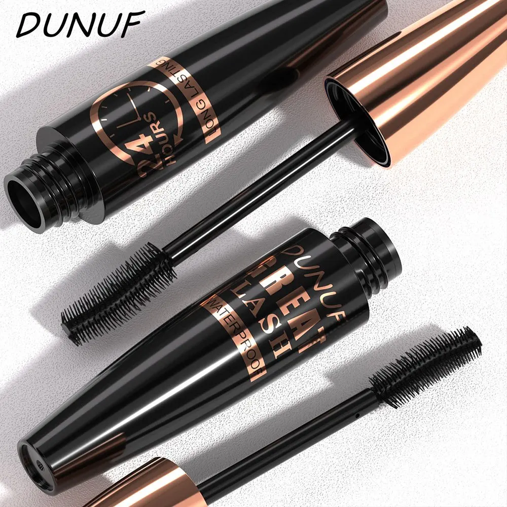 DUNUF 防水ボリュームマスカラ 長くカールしたまつげを実現 24時間持続 汚れにくいブラックフォーミュラ 自然な仕上がり