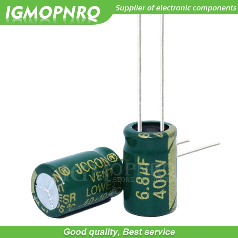10PCS 400V6.8UF 8*12mm igmopnrq Aluminum electrolytic capacitor high frequent low impedance 8x12mm