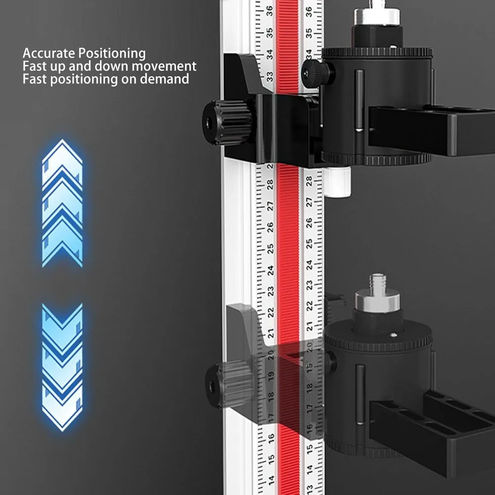 Aluminum Alloy Lasers Level Wall Mount Bracket Adjustable Height 180 Degree Rotation Lasers Level Holder Graduated Scale