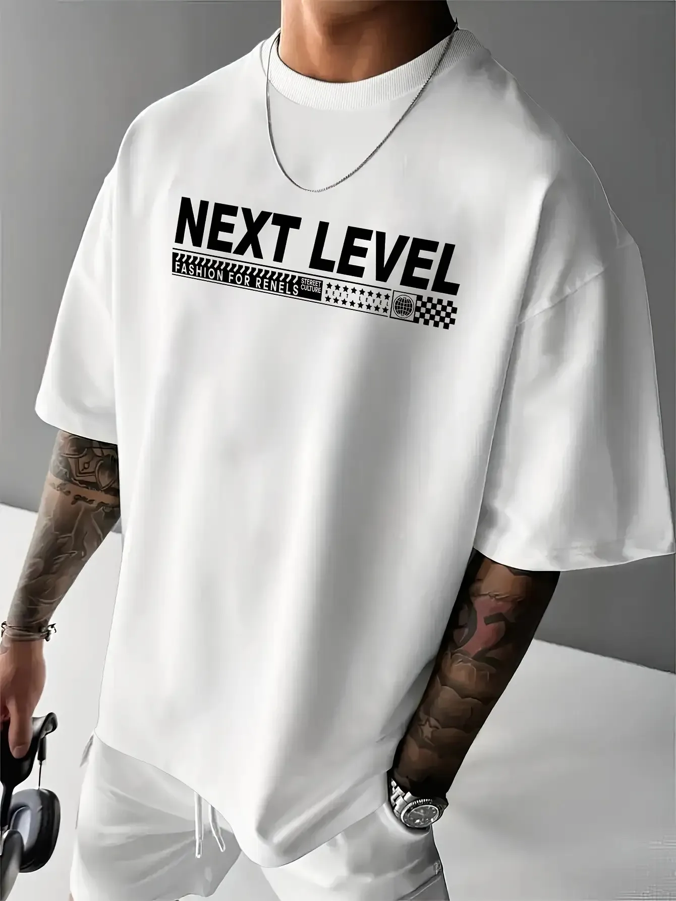 Racing and JDM Drift T-Shirt Red Racing Print on Back Breathable Polyester Relaxed Drop Shoulder Fit Men's Short Sleeve