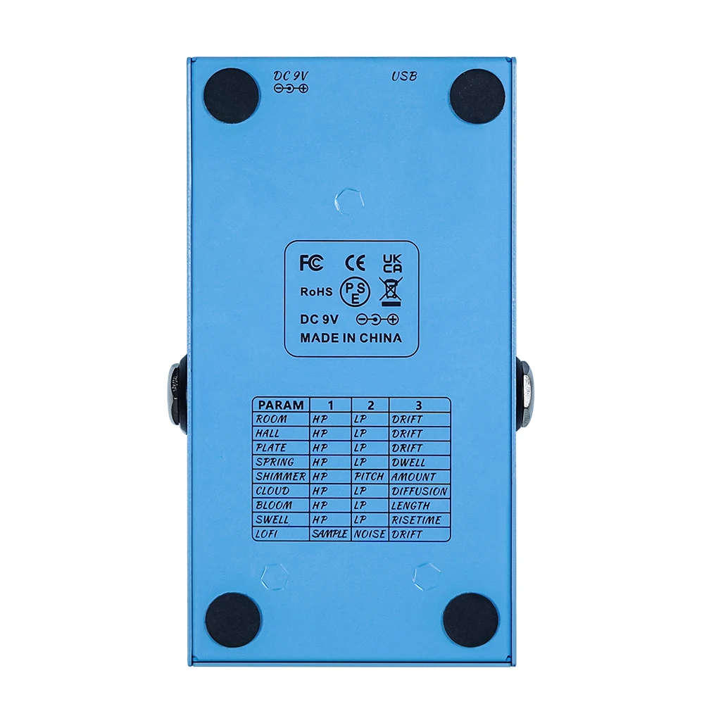 M-vave Universe Digital Reverb Pedal,Room/Shimmer/Lofi/Spring Reverb Effects Pedal for Electric Guitar