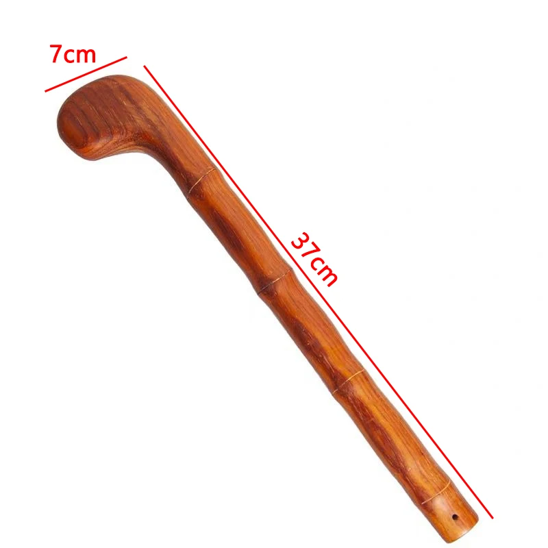 Outdoor Portable EDC Solid Wood Blue Self-defense Stick Fitness Massage Hammer Car Emergency Window Breaking Tool