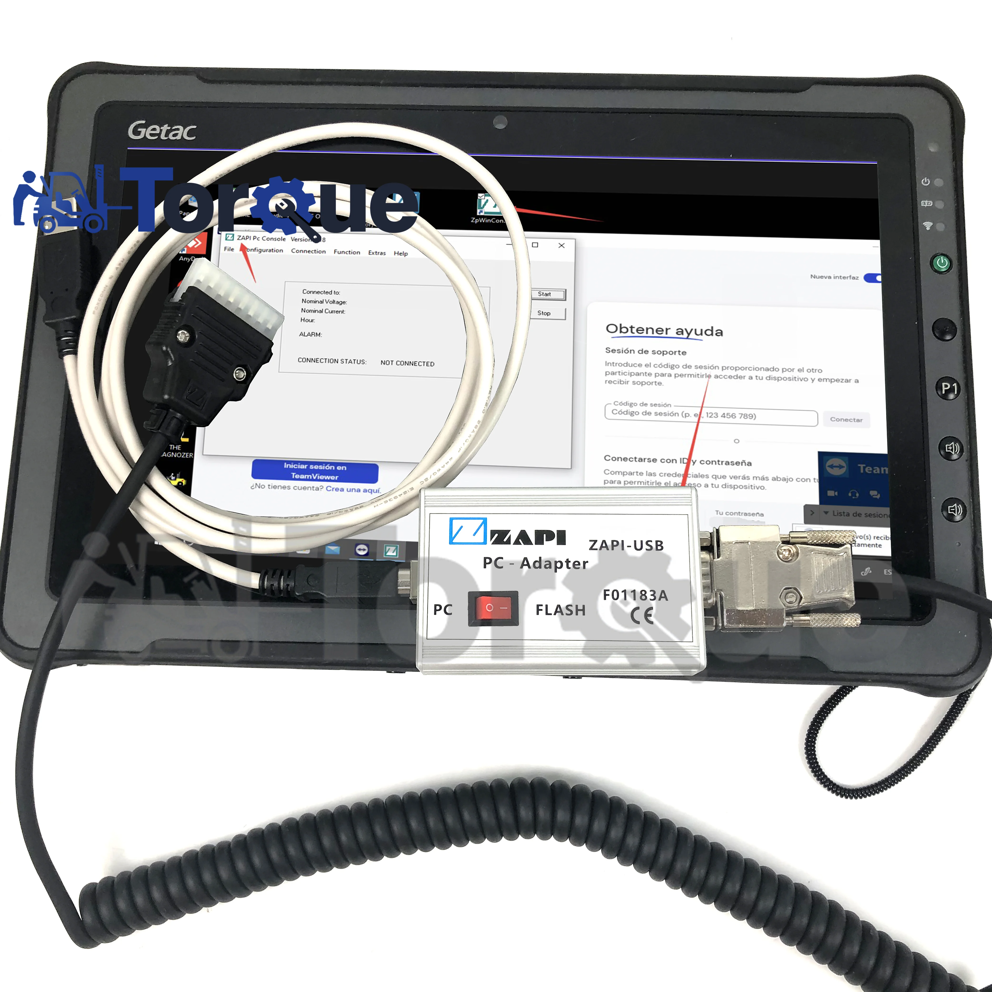 for ZAPI-USB electric controller diagnostic tool Programming functions ZAPI F01183A cable zapi console software＋F110 Tablet