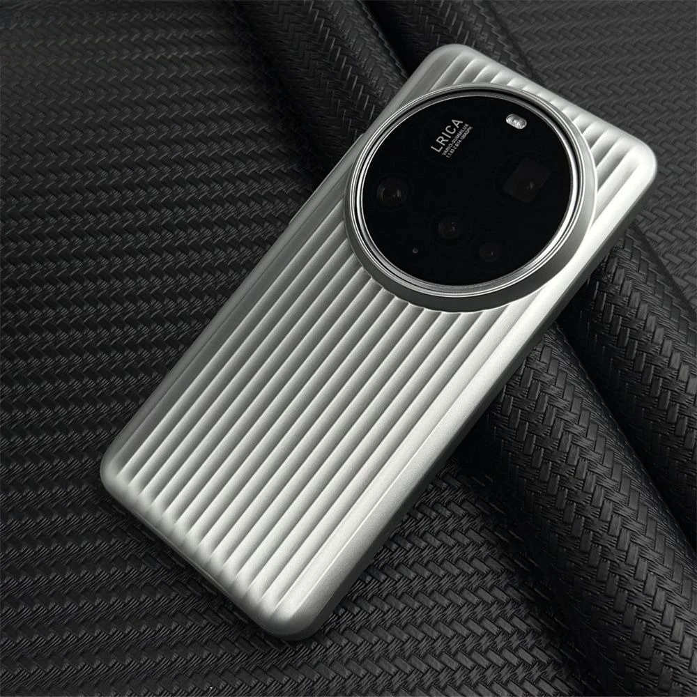 

Case For Xiaomi Mi 15 14 Ultra Luxury Magnet Magsafe PC Hard Luggage Stripe Back Cover For Xiaomi 14 Ultra Shell Bumper Funda