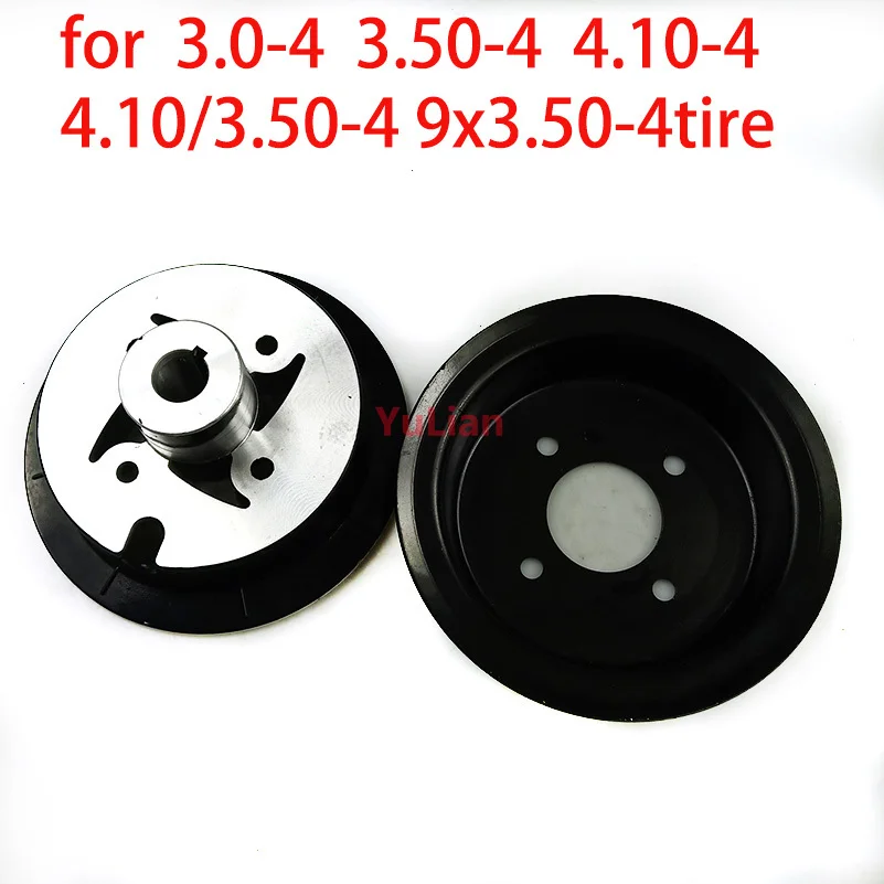 for 3.00-4 3.50-4 4.10-4 4.10/3.50-4 9x3.50-4 tire tyre 4 inch aluminum alloy wheel rim Keyway hub 17mm or 19mm Inner hole
