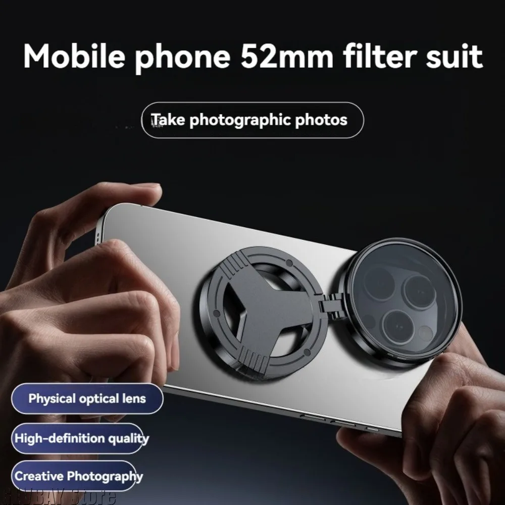 Phone Camera Magnetic CPL Filter - 52MM Circular Polarizer for iPhone 15 14 13 12 Pro Max