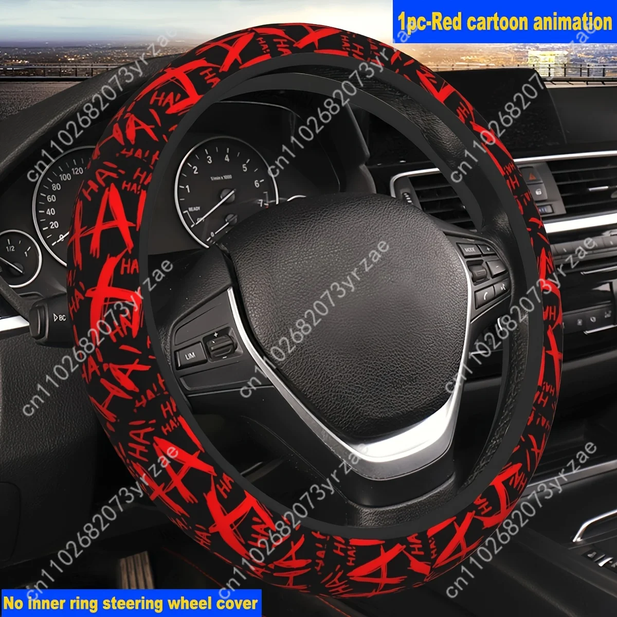 

Red Cartoon Animation Car Steering Wheels Cover Universal Type Environmental Friendly Comfortablenon-slip Steering Wheel Wrap