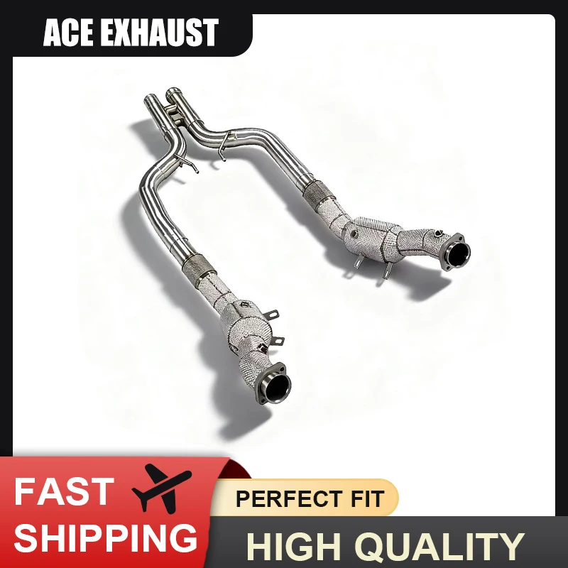 

ACE High Performance Downpipe for Mercedes BENZ AMG S63 W222 5.5T with catalytic Header Exhaust SUS304 Exhaust Pipe