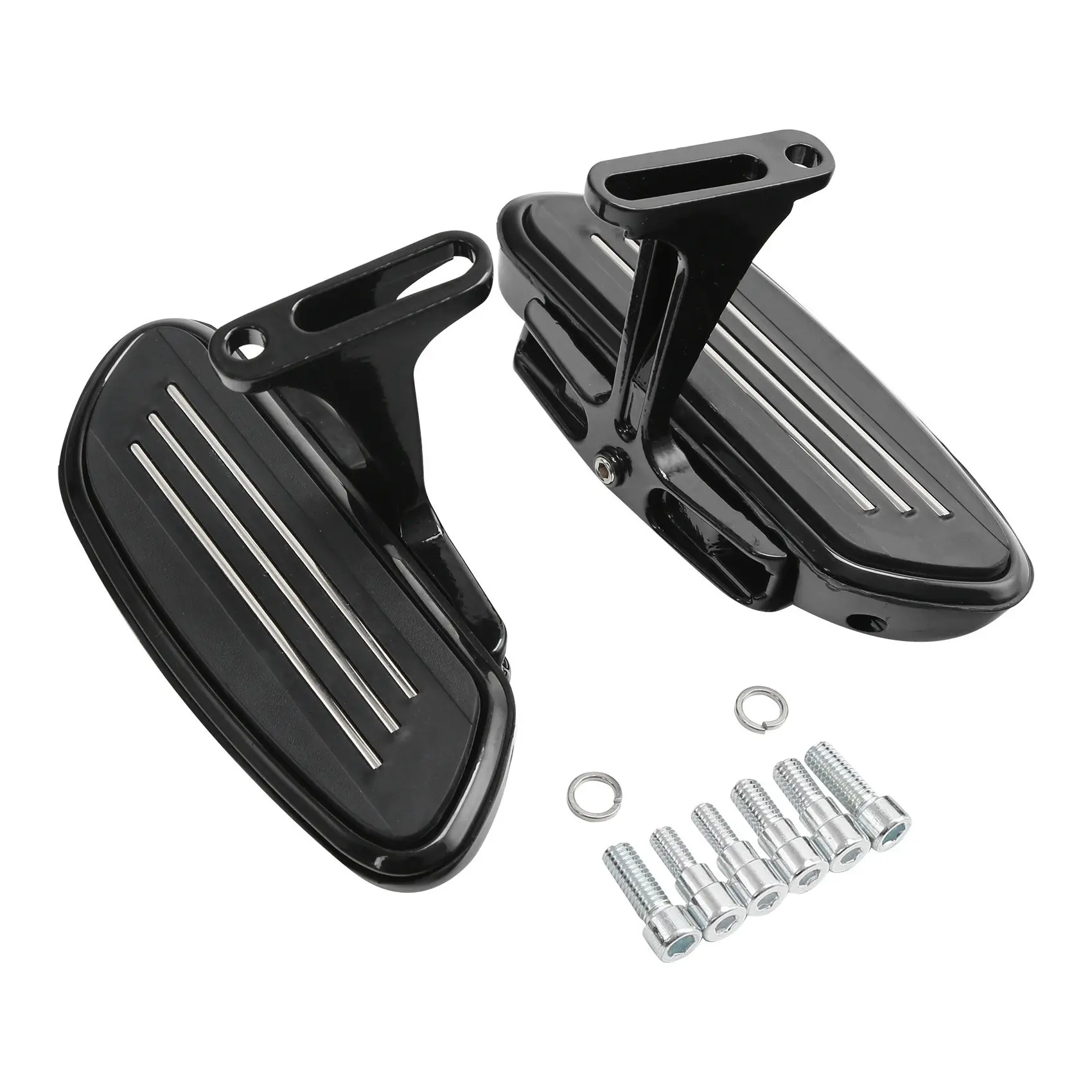 Motorcycle Passenger Floorboard & Bracket Set For Harley Touring Electra Street Road Glide 1993-2026 Streamline