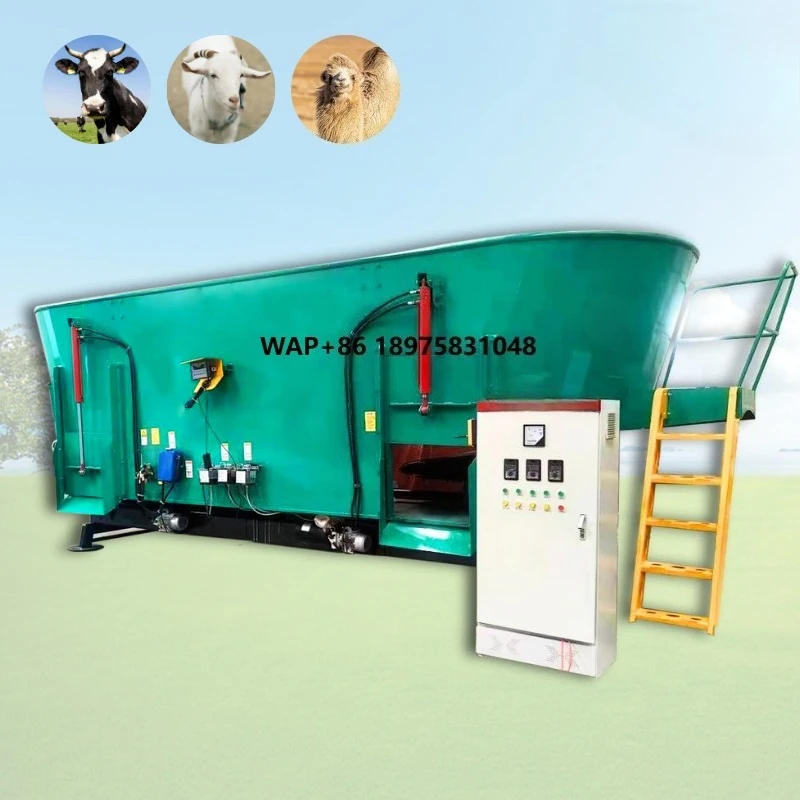 Livestock Fodder Mixer Silage Grass Blending Machine Dairy Farm Use Animal Forage TMR Mixer Price for Sale