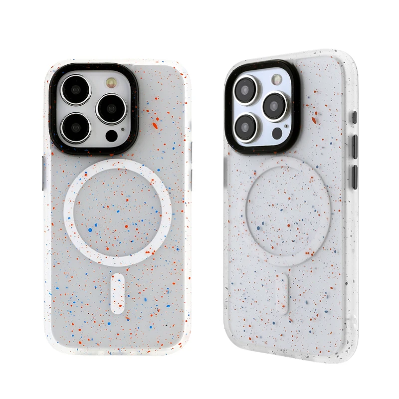 For iPhone 15 Pro Max Case Magnetic Painted Matte Anti-Fingerprint Back Cover Support Wireless Charging Shell for iPhone 15 Pro