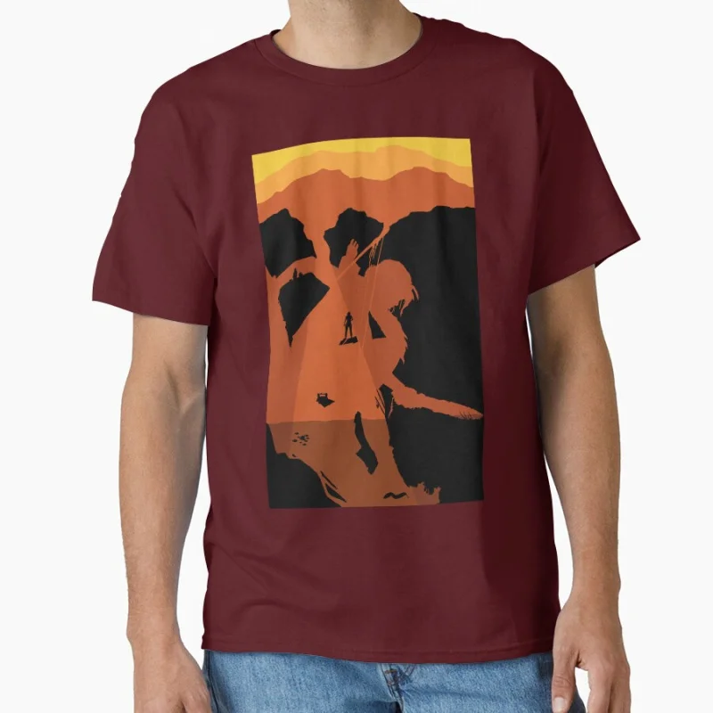 ظل تومب رايدر لارا كروفت ملاك الظلام 80s لعبة فيديو هدية تي شيرت بلوزات كبيرة الحجم مطبوعة ملابس رجالية