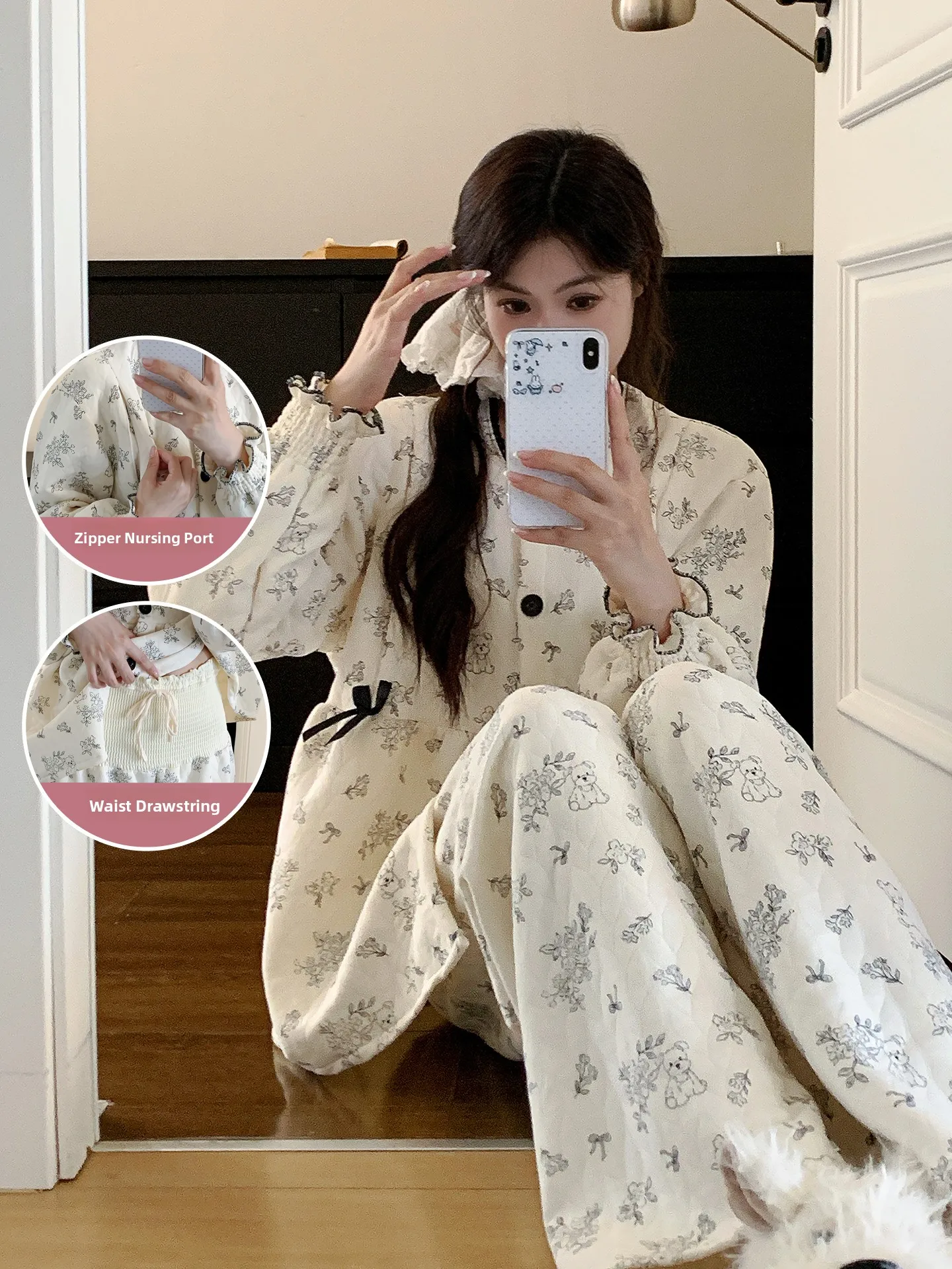 completo-da-casa-da-donna-a-maniche-lunghe-per-l'allattamento-abbigliamento-da-notte-caldo-per-autunno-e-inverno-pantaloni-per-l'allattamento-post-parto-protezione-per-l'addome-completo-da-casa