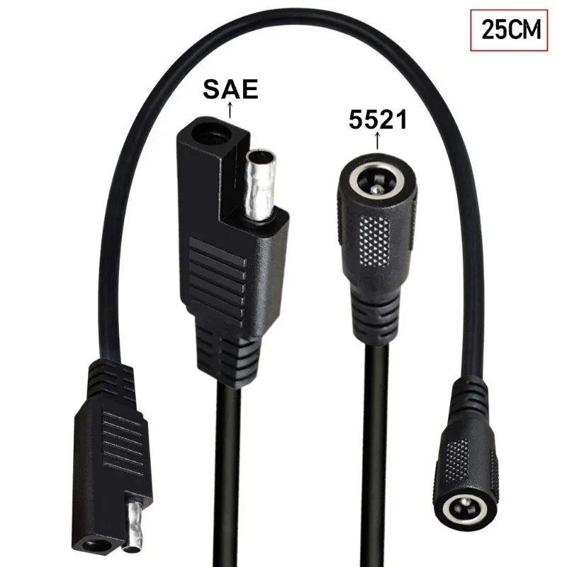 SAE to DC 5.5*2.1 Power Cord Cable For solar panels in car and motorcycle SAE to DC 5521 Power Cable Cord SAE 5.5*2.1 Power Line