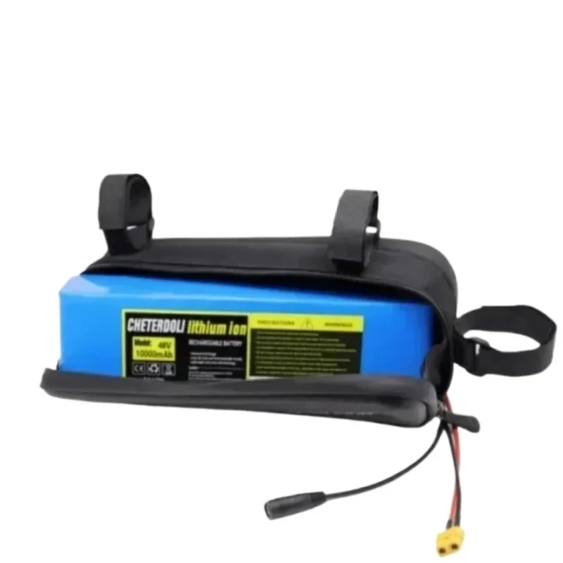 New 36/48V 10/12Ah Rechargeable Li-ion Battery Pack for Bicycle Scooter Electric Vehicle Replacement Battery with Waterproof Bag