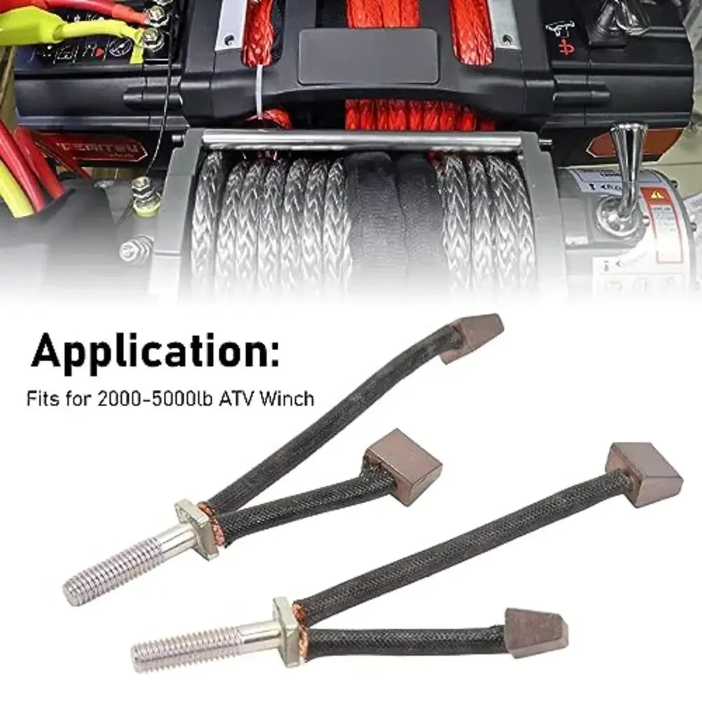 1set For ATV Motor Metal Carbon Brush Kit For Enhanced Power Output Increases Winch Speed By 2000-5000 Lbs Power Tool Parts