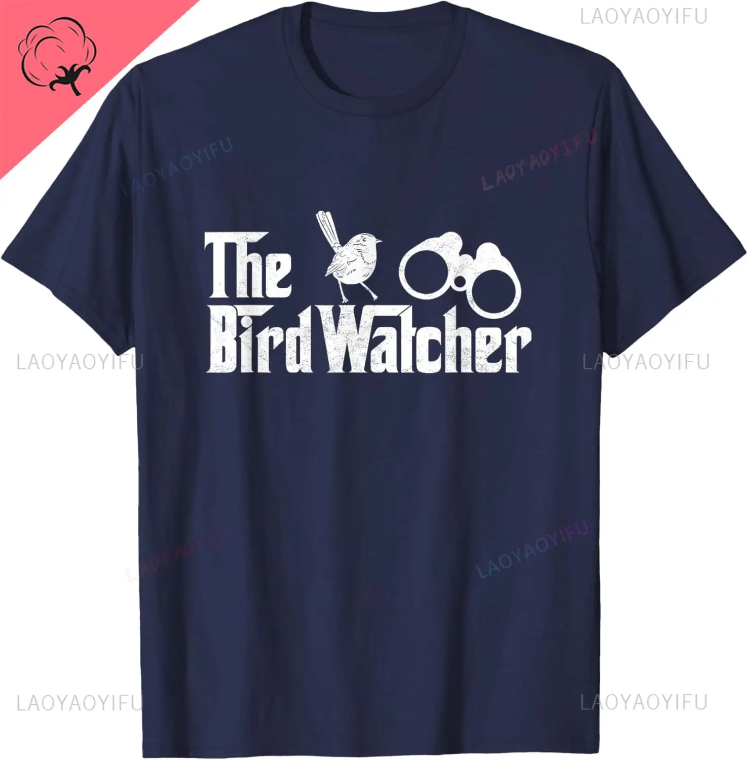Funny Bird Watcher Gift BirdWatching Tee for Birders T-Shirt Custom Printed Graphic Casual  Kawayi Cotton Men's T-shirts