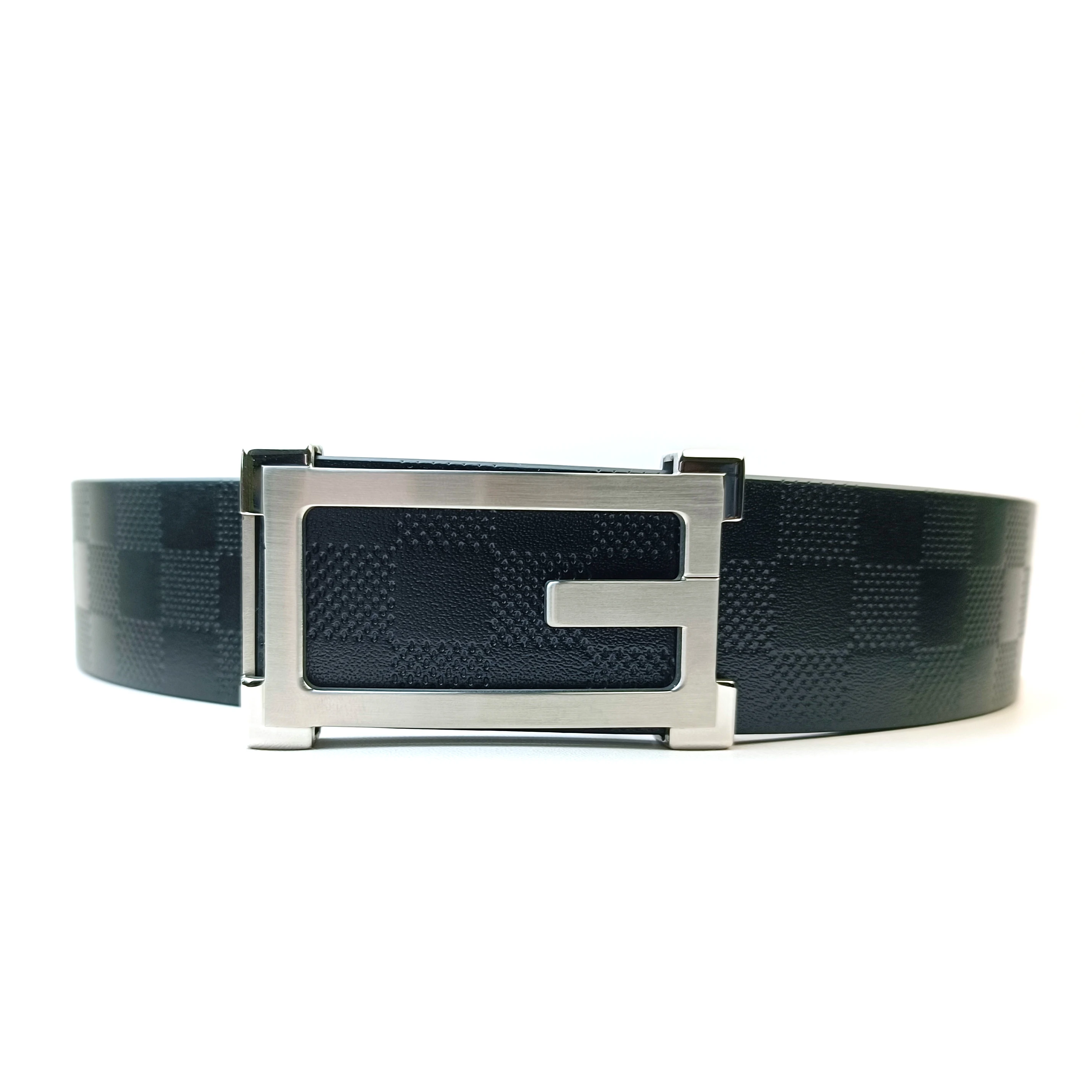 Men's high-end boutique buckle 3.8cm belt, high-end luxury design, high-quality double-sided cow belt, unique, no back pocket, s