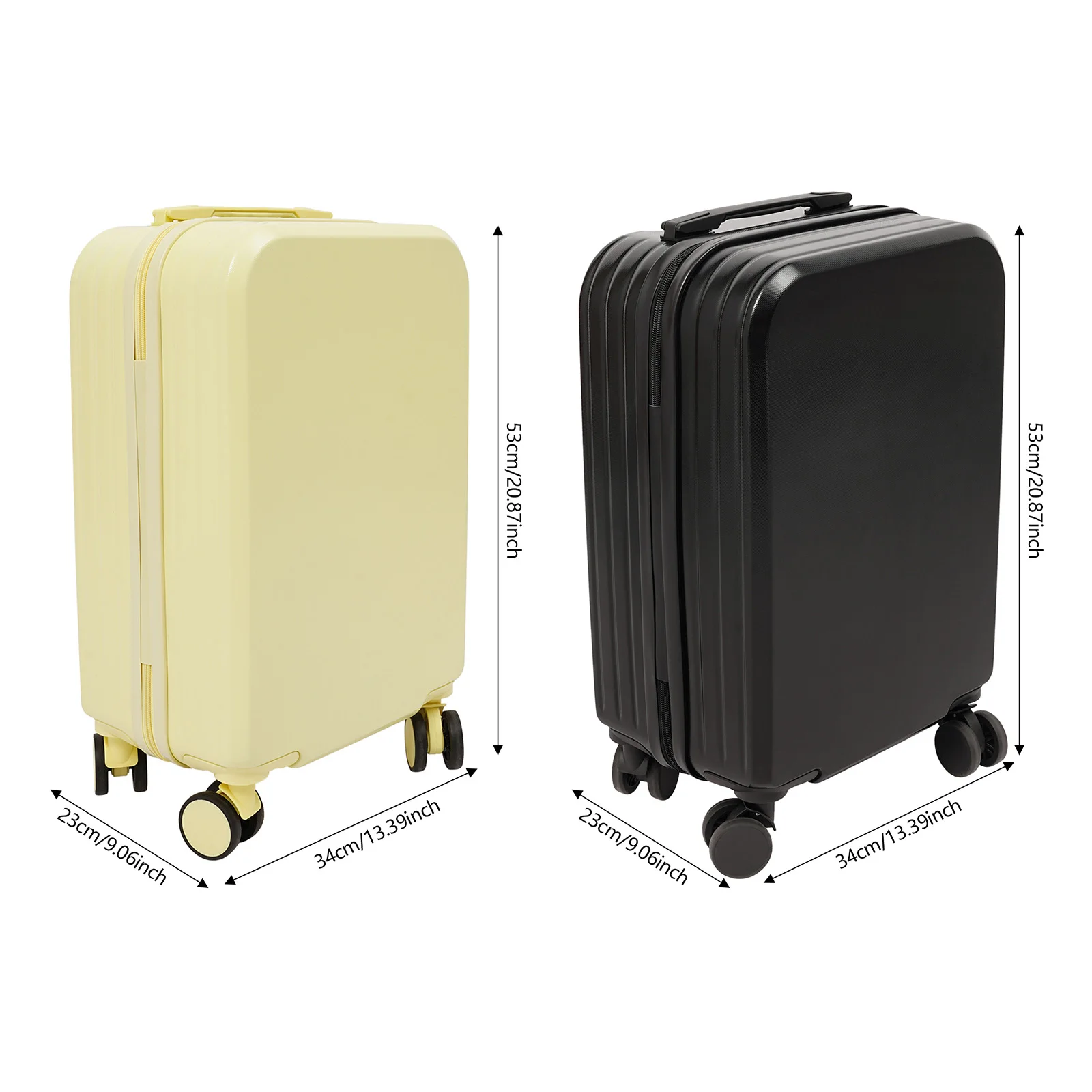 حقيبة أمتعة السفر، تحمل الأمتعة، حقيبة سفر مقاس 20 بوصة مع حامل أكواب، حقيبة أمتعة للسفر مع منفذ USB #6