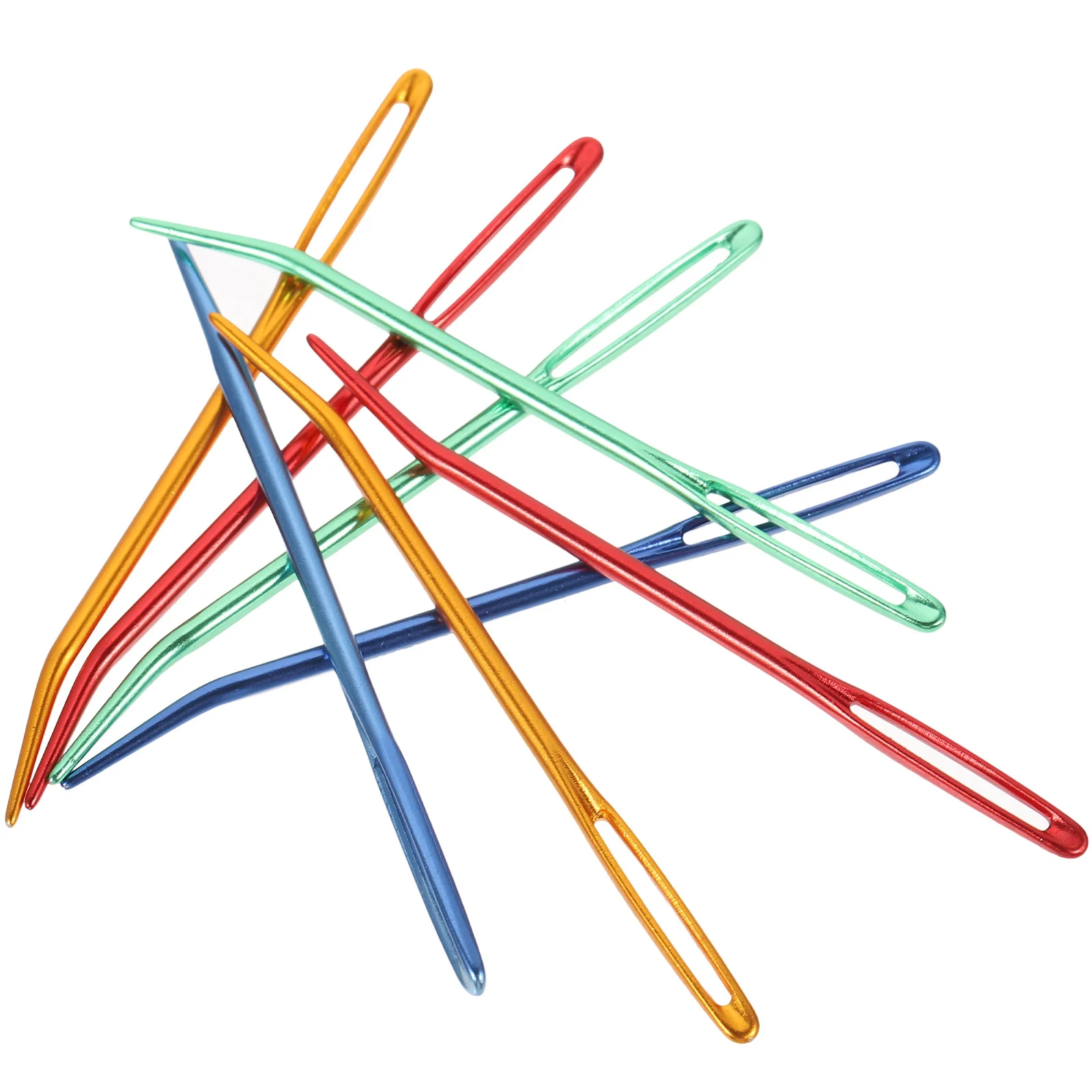 

8Pcs Safety Darning Needles Aluminum Sewing Needles with Curved Points for Most Knitting and Crochet Jobs Knitting Supplies