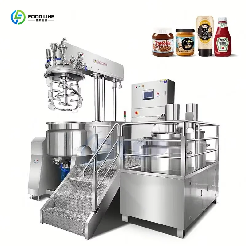 Corrosion Resistant 316 Stainless Steel Vacuum Emulsifier Homogenizer Complete Cosmetics Production Line Food Equipment