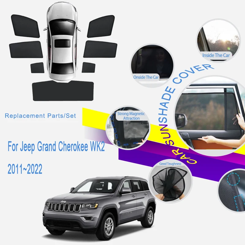 

Автомобильные солнцезащитные козырьки для Jeep Grand Cherokee WK WK2 2011 ~ 20222, анти-УФ-козырьки, солнцезащитные козырьки, солнцезащитные козырьки, накладки, автоаксессуары