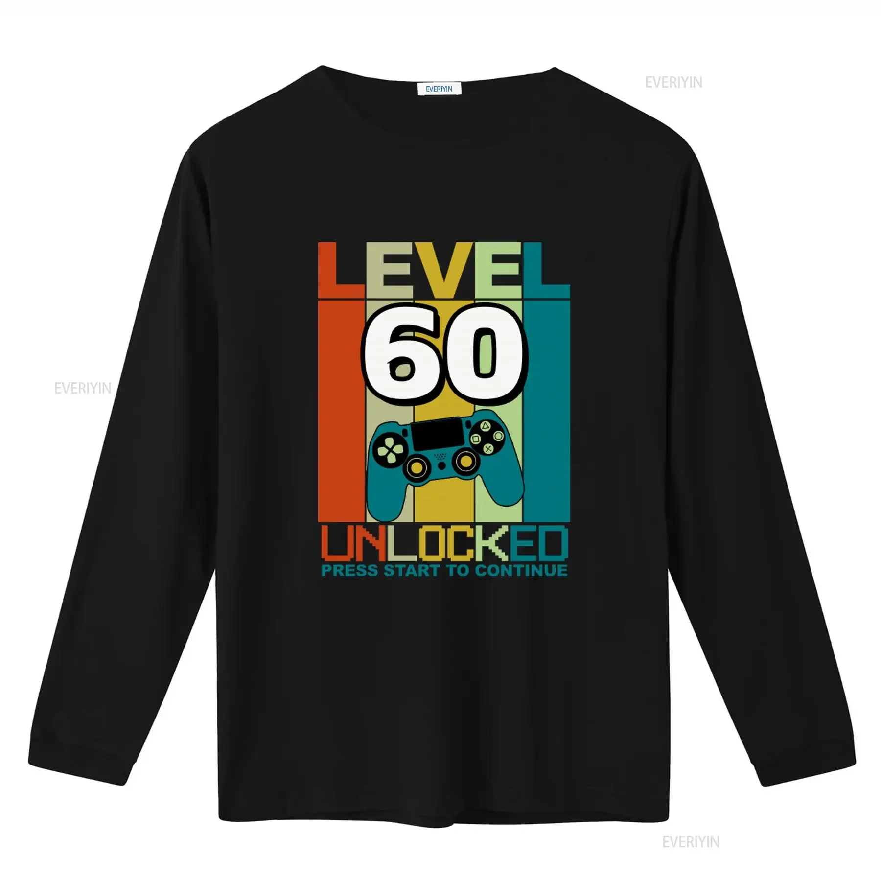 Level 60 Unlocked Gaming T Shirt Perfect Birthday for Gamers Press Start to Continue vintage Washed Slightly Stylish