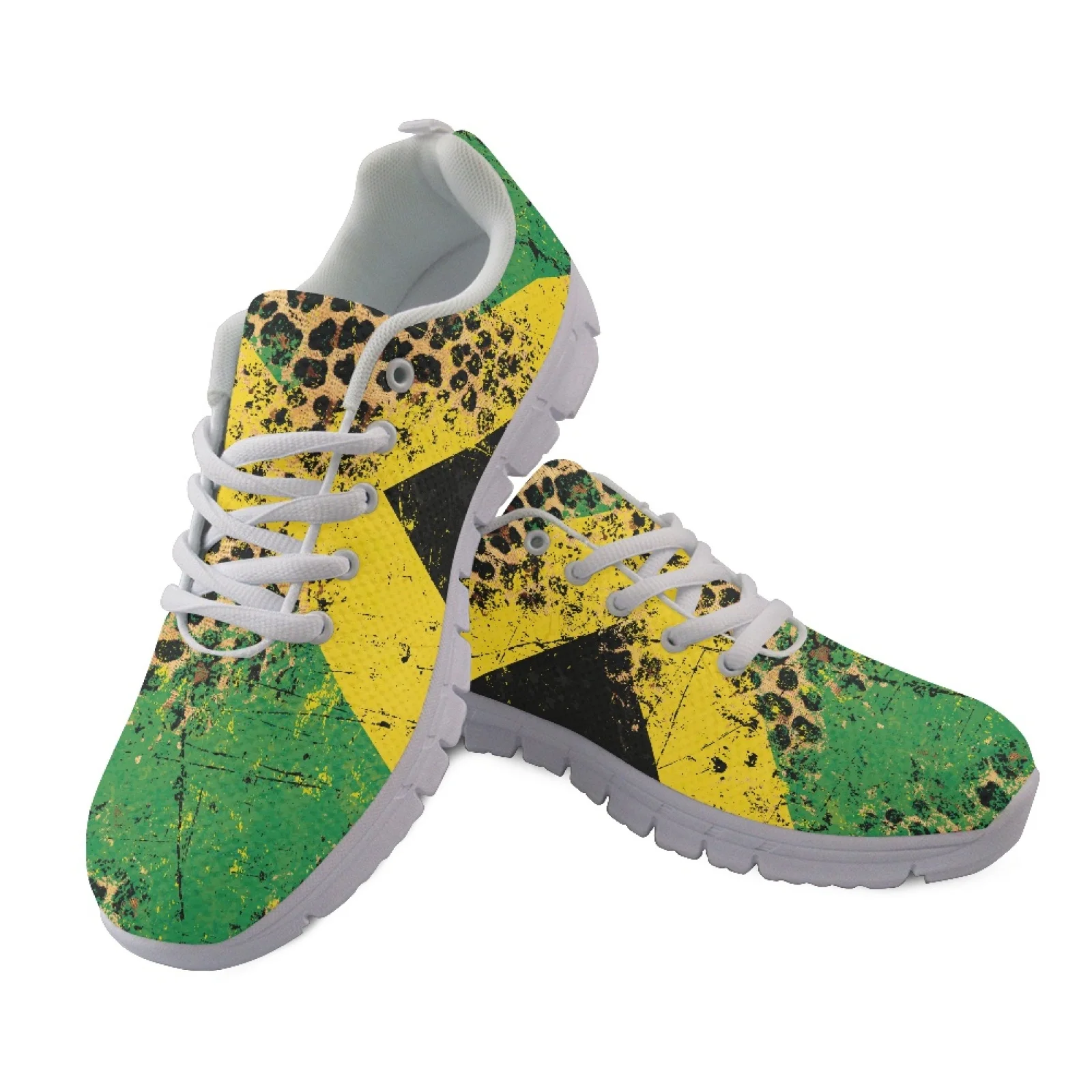 Coloranimal Leopard Walking Shoes Running Athletic Shoes for Women Anti-Slip Running Sneakers