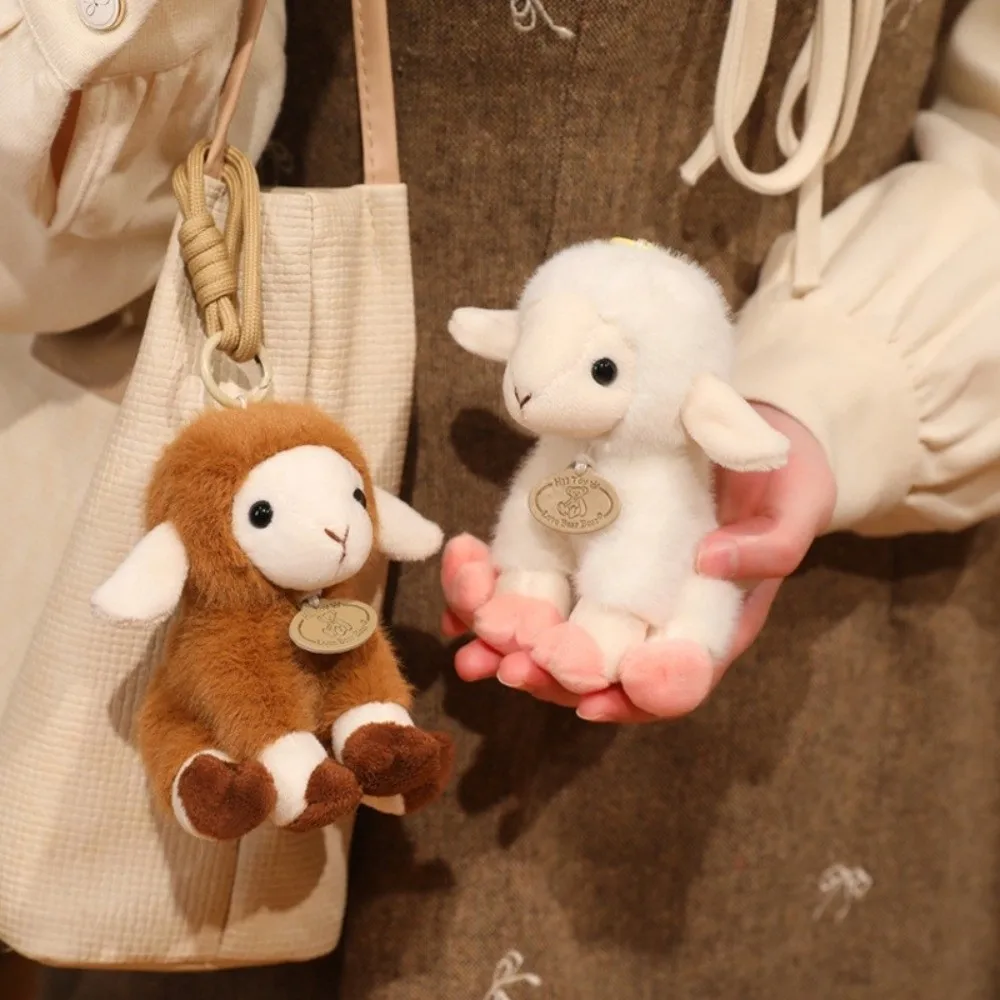 Lovely 11/17/23cm Size Sheep Pillow Sitting Pose Long Ear Sheep Pillow Fluffy Soft Sheep Gifts