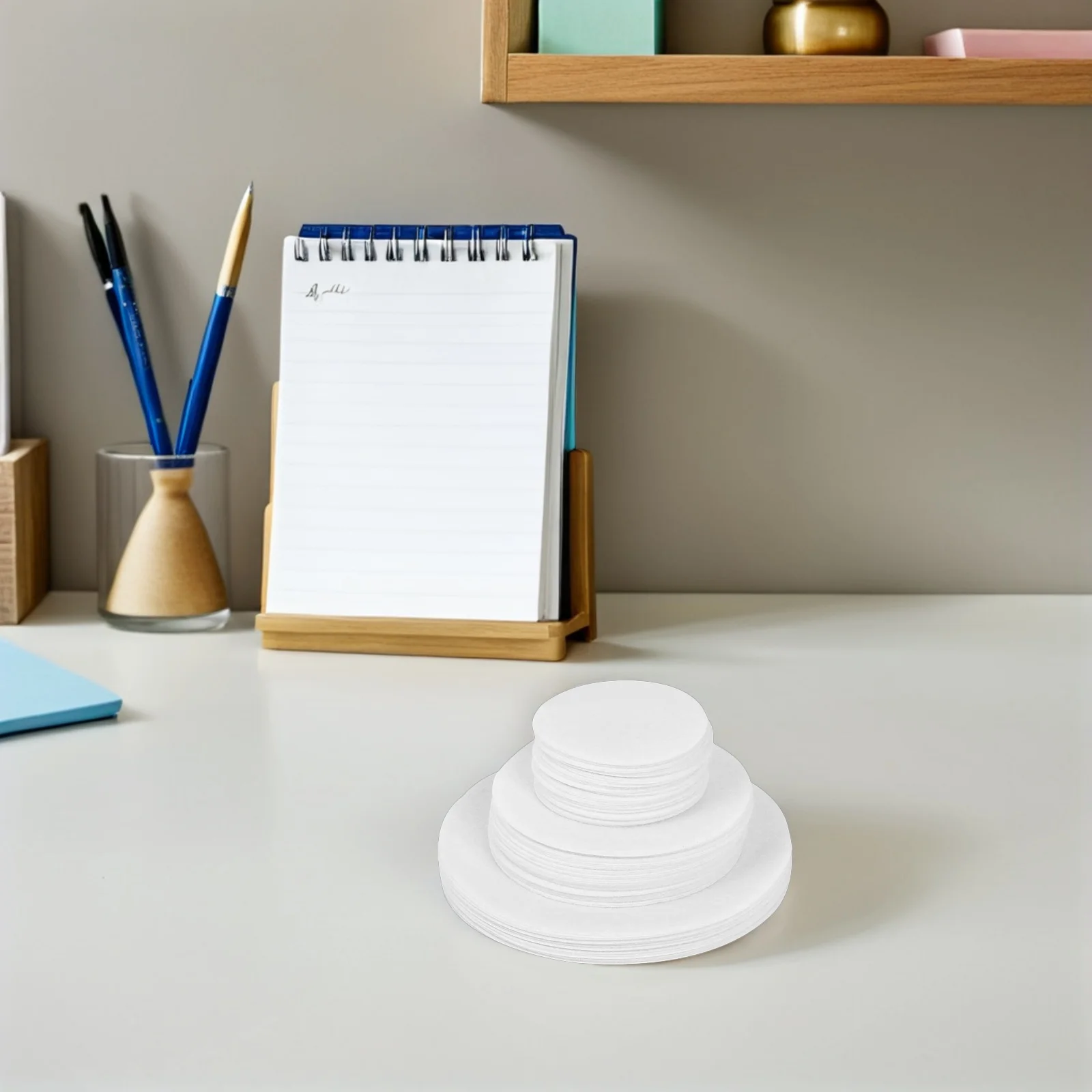 

120pcs Felt Separator Pads Heat Resistant Mat For Kitchen White Round Dish Storage Dividers Adaptable Size Soft Thick Coasters