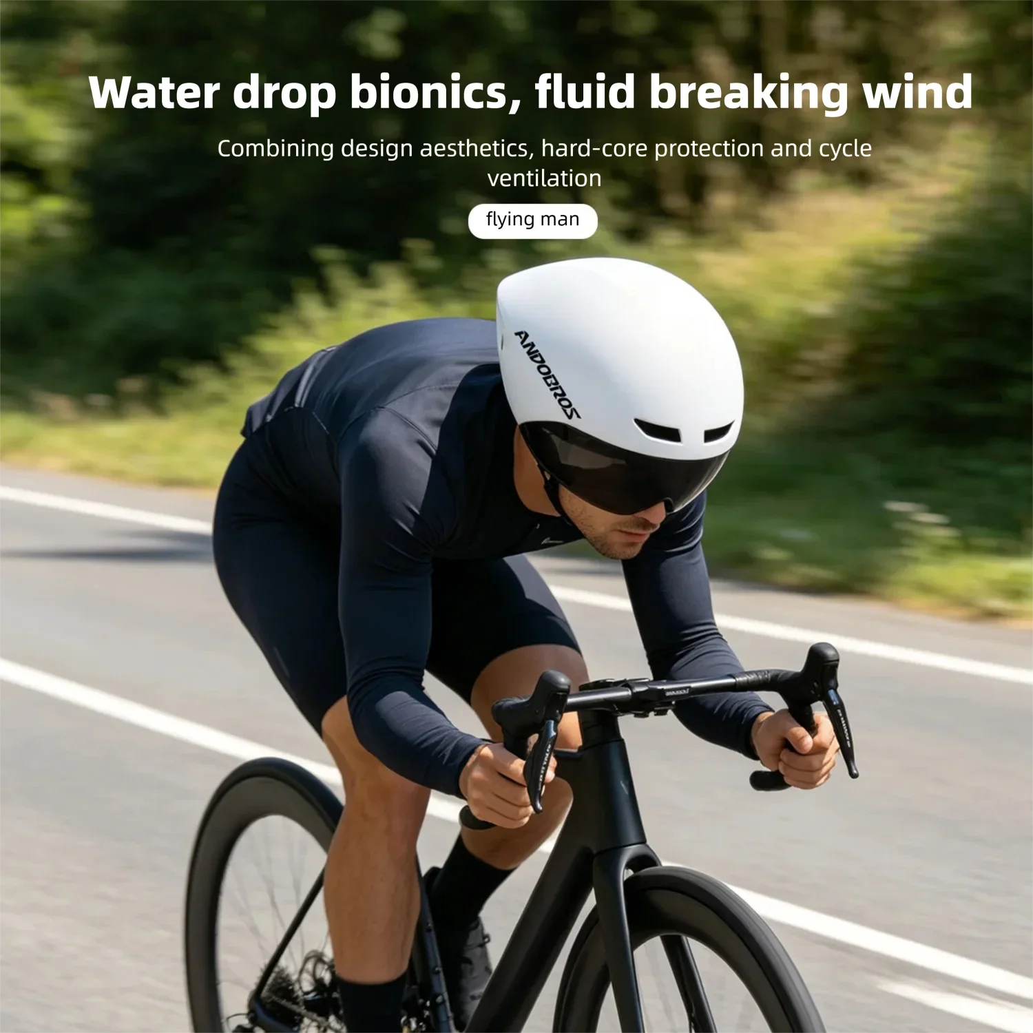 Aero TT Time Trial Helmet Triathlon Road Bike Helmet Wind Breaking Aerodynamic Cycling Helmet Professional Racing Bicycle Safety