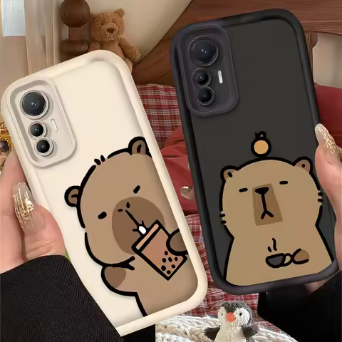 Cartoon Lovely Capybara Case For Xiaomi Poco X7 X6 X5 X3 NFC F7 F6 F5 F3 M7 M6 Pro 4G 5G Mi 12 11 Lite NE 5G 13T 12T 11T 14T Pro