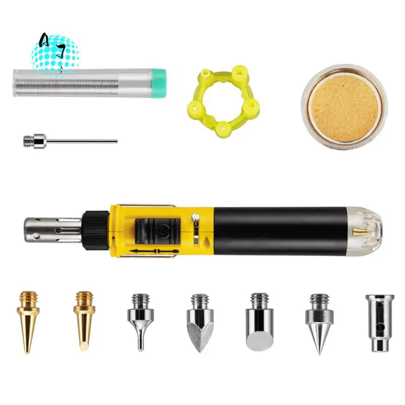 

A07F-Cordless Gas Soldering Iron Heat Gun Blower Torch Self-Ignite Instant Start Adjustable Flame Control Welding Tool