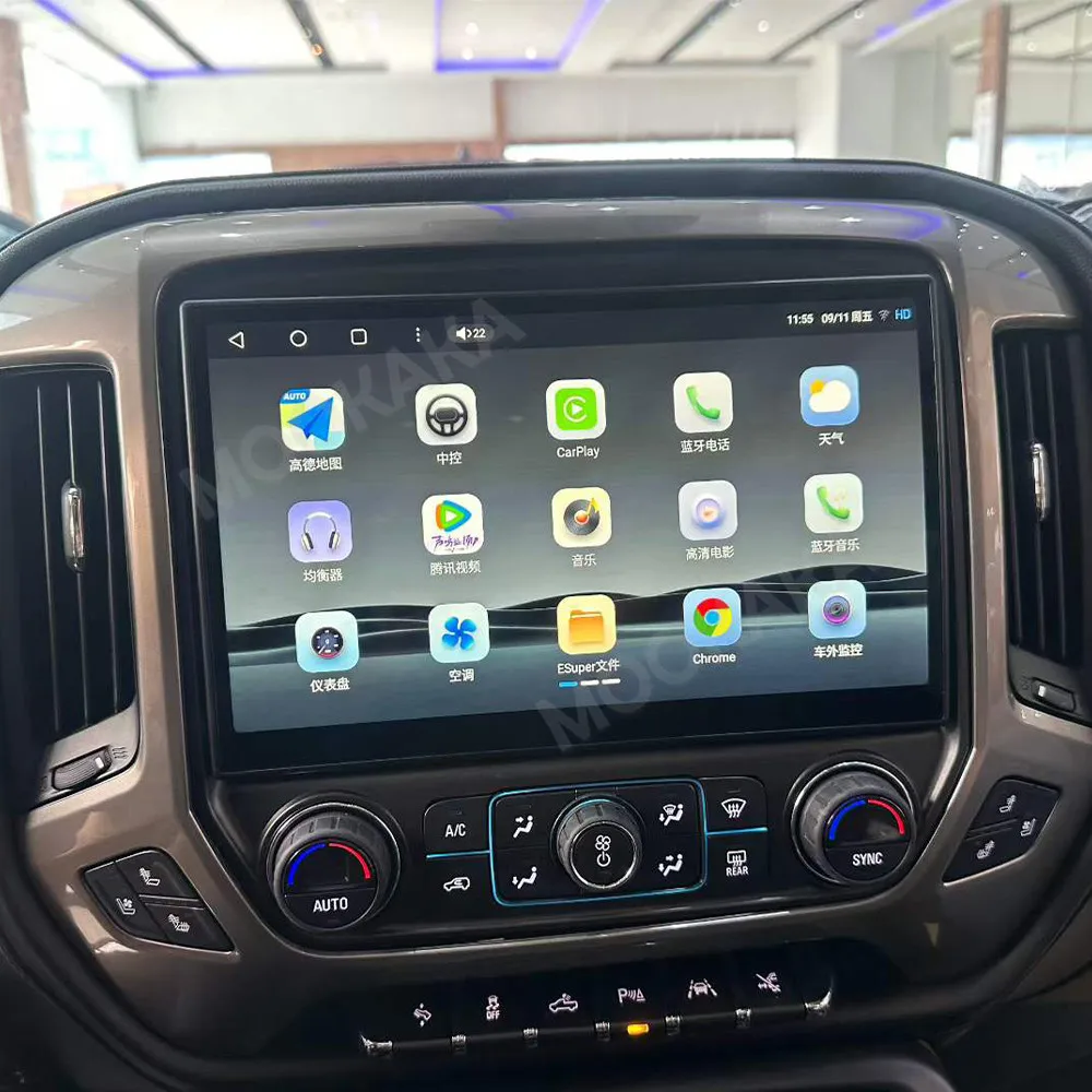 Android Auto Car GPS Navigation For Chevrolet Silverado GMC Sierra 2014-2018 Stereo Multimedia CarPlay 11.6