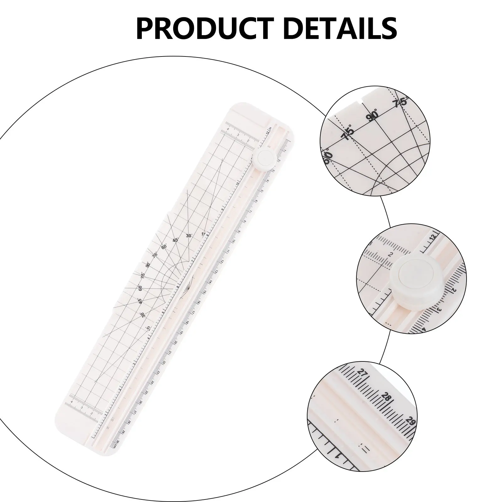 A4 Paper Cutter Mini Trimmer With Pull-Out Ruler Alignment Grid Safety Guard Replaceable Blade For Photo Label Cutting