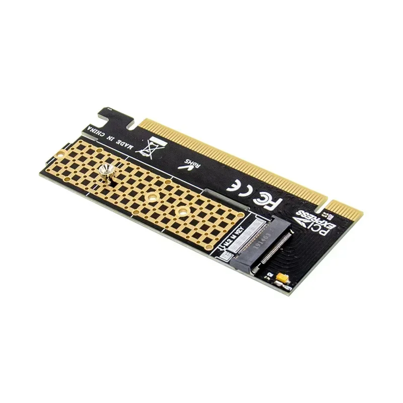 M.2 SSD PCIE Adapter Aluminium Alloy Shell LED Expansion Card Computer Adapter Interface M.2 NVMe SSD NGFF To PCIE 3.0 X16 Rise