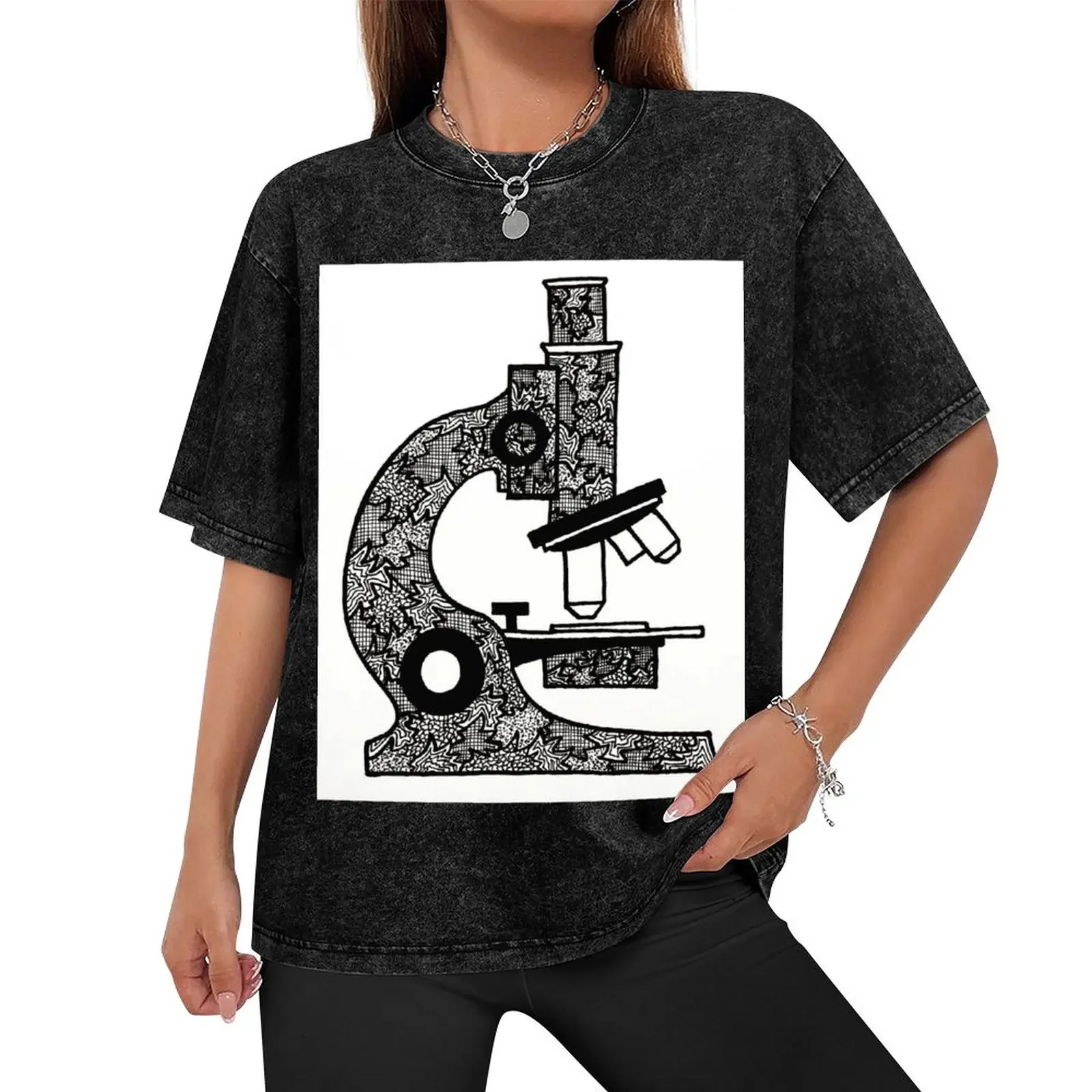 Microscope T-Shirt graphic t shirt vintage plus size tops Blouse t shirt men