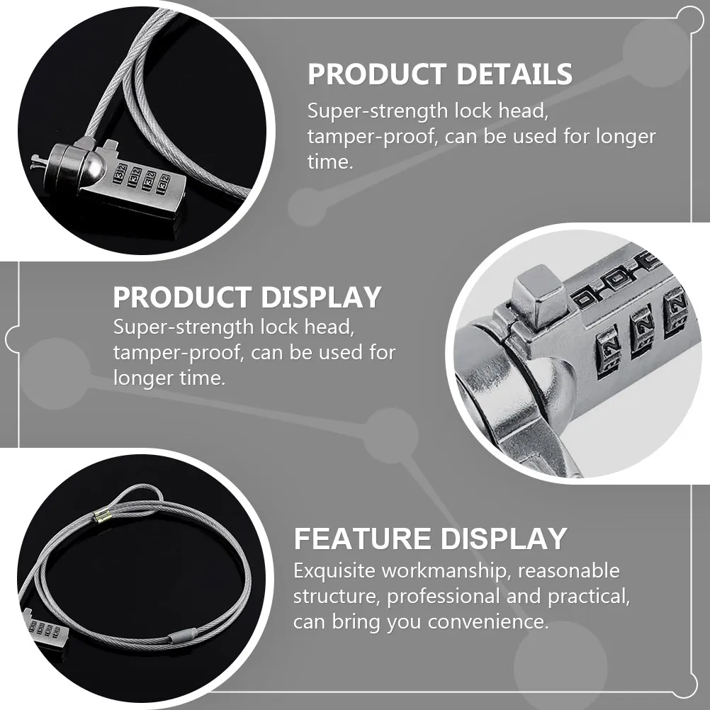 Password Bike Lock 4-Digit Combination Resettable Steel Wire Anti-Theft Security Lock for Bicycle Cycling Bicycle Padlock