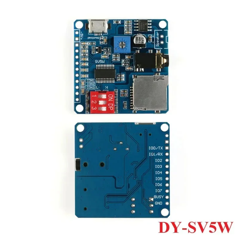 Voice Playback Module Board MP3 Music Player 5W MP3 Playback Serial Control SD/TF Card For Arduino DY-SV5W