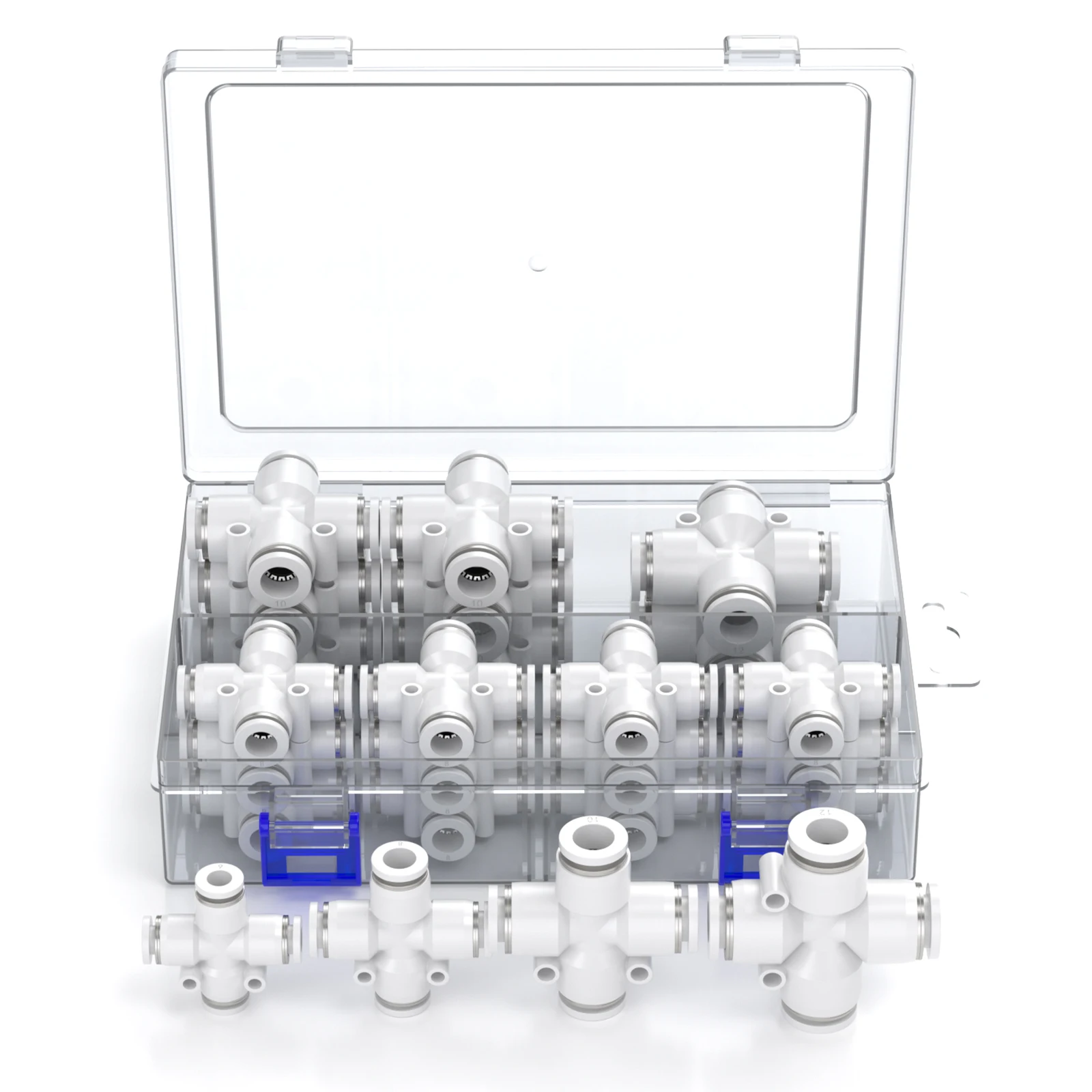 

Pneumatic Quick Connect Pipe Push-in Hose, White Boxed PZA Plastic Connector, 4mm, 6mm, 8mm, 10mm, 12mm