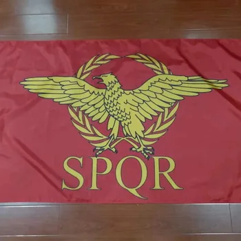 FLAGLAND 90x150cm SPQR 로마 제국 상원과 로마 국기의 사람들 