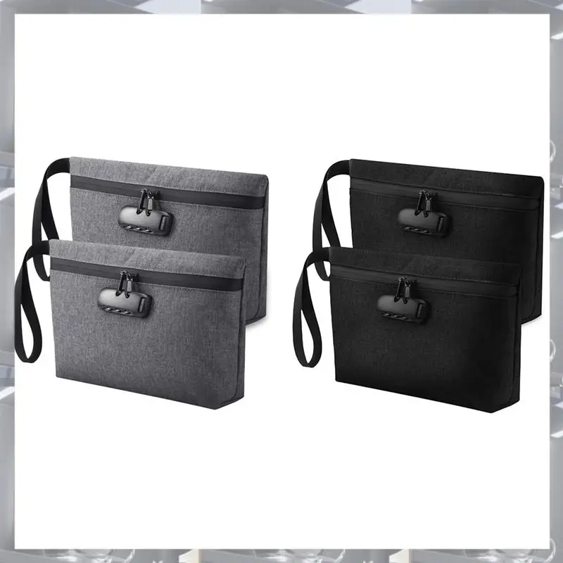 

Hot Selling-Lockable Money Bag,Cash Safe Money Bag,Lock Accessory Bag For Men And Women,For Travel, Bank Deposit,Cell Phone,Lock