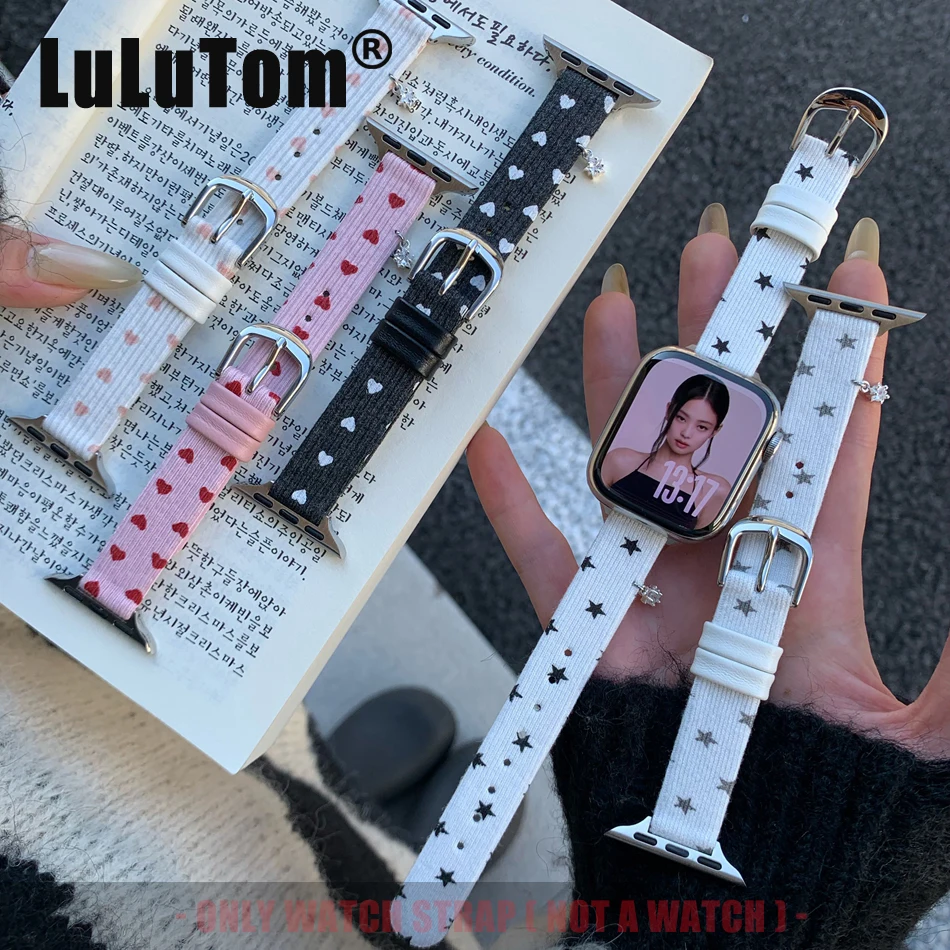 

Stylish Best Friend Watch Strap For Apple Series 11 10 9 8 7 6 SE 5 UItra iWatch 49/46/45/44/42/41/40/38mm Women Star Heart Band