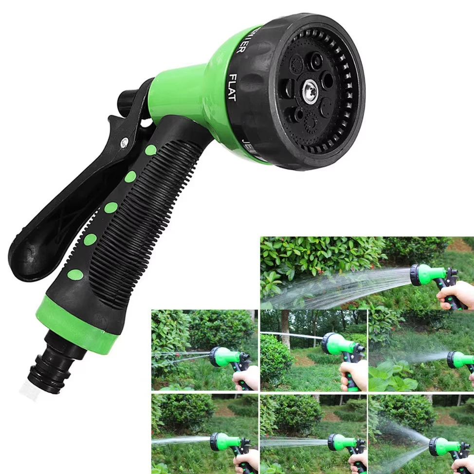 Multi Function 8 Pattern Garden Hose Spray Gun Hose Pipe Spray Water Gun for Plant Lawn Watering Pet Washing